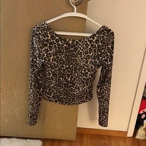 Cotton On Leopard Print Long Sleeve Top